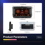 Für Volkswagen/Skoda 2+64G Player Großbildschirm Carplay Android Navigation Rückfahrkamera Integriertes Gerät, 2+64G