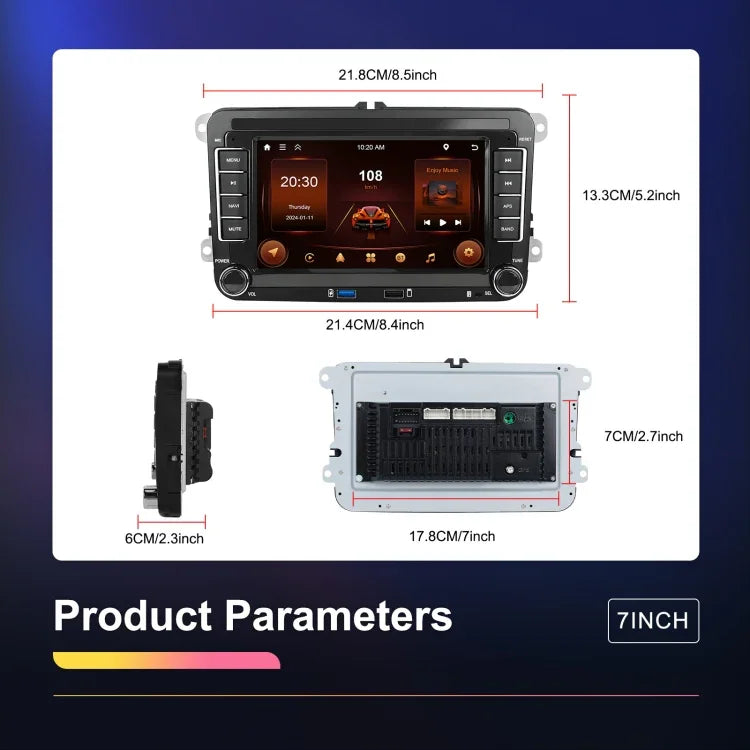 Für Volkswagen/Skoda 2+64G Player Großbildschirm Carplay Android Navigation Rückfahrkamera Integriertes Gerät, 2+64G