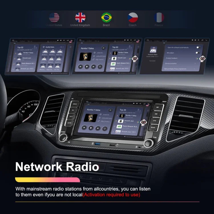 Für Volkswagen/Skoda 2+64G Player Großbildschirm Carplay Android Navigation Rückfahrkamera Integriertes Gerät, 2+64G