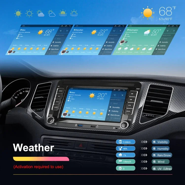 Für Volkswagen/Skoda 2+64G Player Großbildschirm Carplay Android Navigation Rückfahrkamera Integriertes Gerät, 2+64G