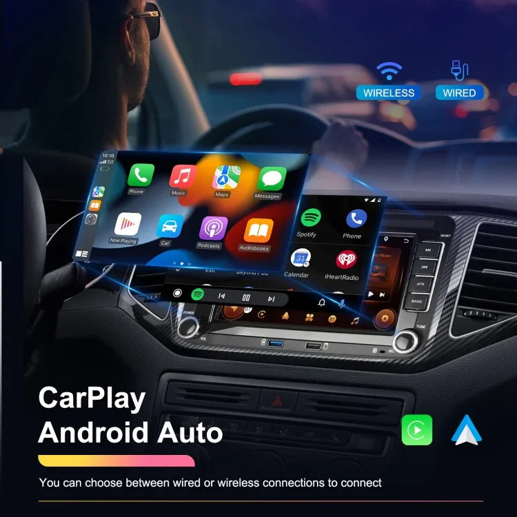 Für Volkswagen/Skoda 2+64G Player Großbildschirm Carplay Android Navigation Rückfahrkamera Integriertes Gerät, 2+64G