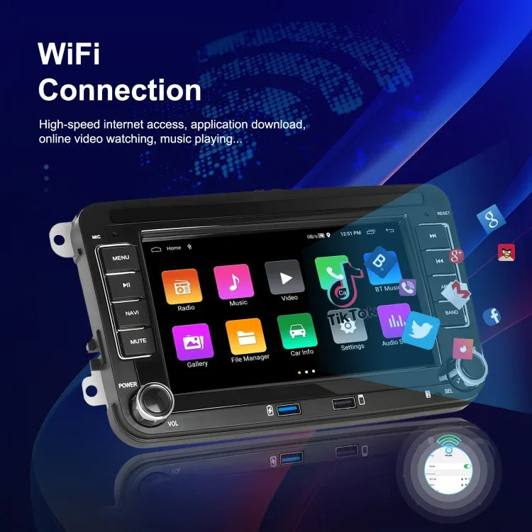 Für Volkswagen/Skoda 2+64G Player Großbildschirm Carplay Android Navigation Rückfahrkamera Integriertes Gerät, 2+64G