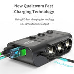 120W Digital Display Cigarette Lighter Car Fast Charging Charger