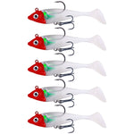 5 Stück / Pack HENGJIA SO071 T-Schwanz Bleiköder Lua Weicher Angelköder, 8,5cm 10,6g