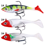 5 Stück / Pack HENGJIA SO071 T-Schwanz Bleiköder Lua Weicher Angelköder, 8,5cm 10,6g