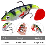 5 Stück / Pack HENGJIA SO071 T-Schwanz Bleiköder Lua Weicher Angelköder, 8,5cm 10,6g