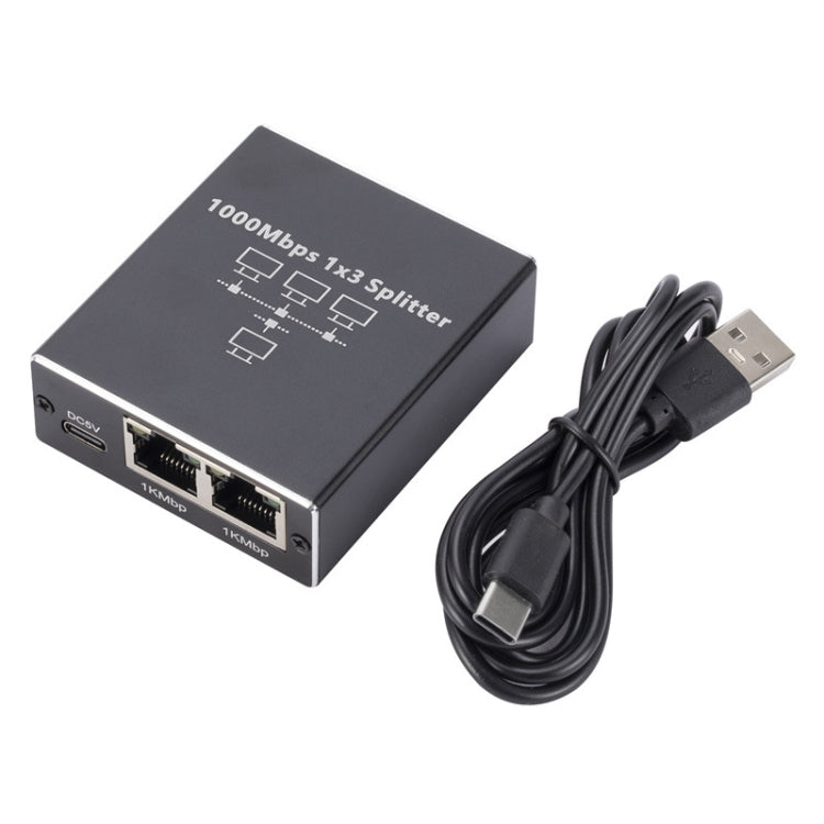 Gigabit Netzwerk-Splitter Netzwerkverteiler RJ45 Netzwerkkabel-Splitter, 1 zu 3, 1 zu 4