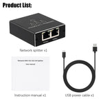 Gigabit Netzwerk-Splitter Netzwerkverteiler RJ45 Netzwerkkabel-Splitter, 1 zu 3, 1 zu 4