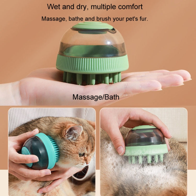 Nachfüllbare Duschgel-Kapsel für die Tierpflege, geeignet für Katzen und Hunde, inklusive Massagebürste