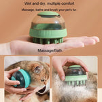 Nachfüllbare Duschgel-Kapsel für die Tierpflege, geeignet für Katzen und Hunde, inklusive Massagebürste
