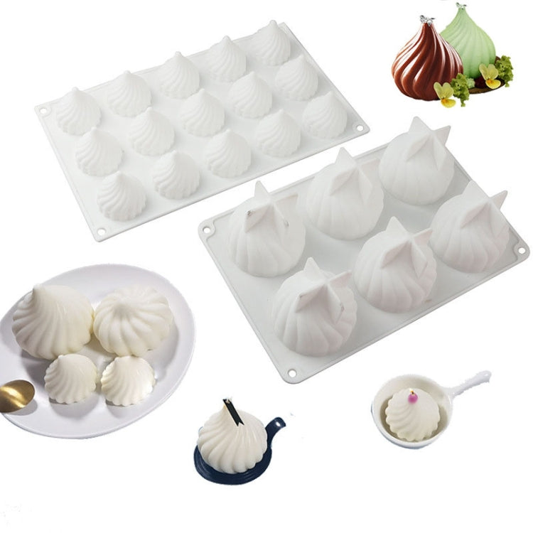 Silikonform für Wirbelmousse-Kuchen, Schokoladen-Backform, französisches Dessert, Zwiebelform, GT-105 Einzeln, GT-106 6 Kavitäten, GT-9 15 Kavitäten