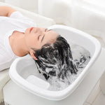 Tragbares Bett-Shampoo-Becken, Haarwaschbecken, Waschbecken zum Haarewaschen im Bett für verletzte, ältere und schwangere Frauen