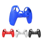 Schutzhülle aus Silikon für PS5-Gamepad, rutschfest, weich, in Weiß, Blau, Schwarz, Weiß + 2 Kappen, Blau + 2 Kappen, Schwarz + 2 Kappen, Weiß + 8 Kappen, Blau + 8 Kappen, Schwarz + 8 Kappen