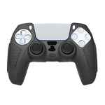 Schutzhülle aus Silikon für PS5-Gamepad, rutschfest, weich, in Weiß, Blau, Schwarz, Weiß + 2 Kappen, Blau + 2 Kappen, Schwarz + 2 Kappen, Weiß + 8 Kappen, Blau + 8 Kappen, Schwarz + 8 Kappen