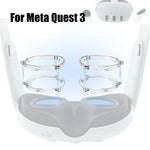 Für Meta Quest 3 VR Magnetische Brillengestelle, L&R Rahmen Transparent, Anti-Blaulicht Linse+Rahmen Transparent, L&R Rahmen Schwarz, Anti-Blaulicht Linse+Rahmen Schwarz