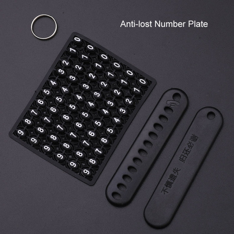 For Ford Car Key Cover Keychain Anti-lost Number Plate, A, B, C, D, E, F, G, H, I, J, K