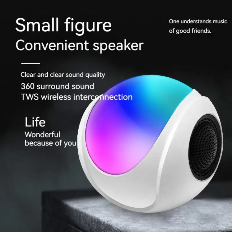 SY-688 TWS RGB Bunter Licht Mini-Karten Bluetooth-Lautsprecher, SY-688 Weiß