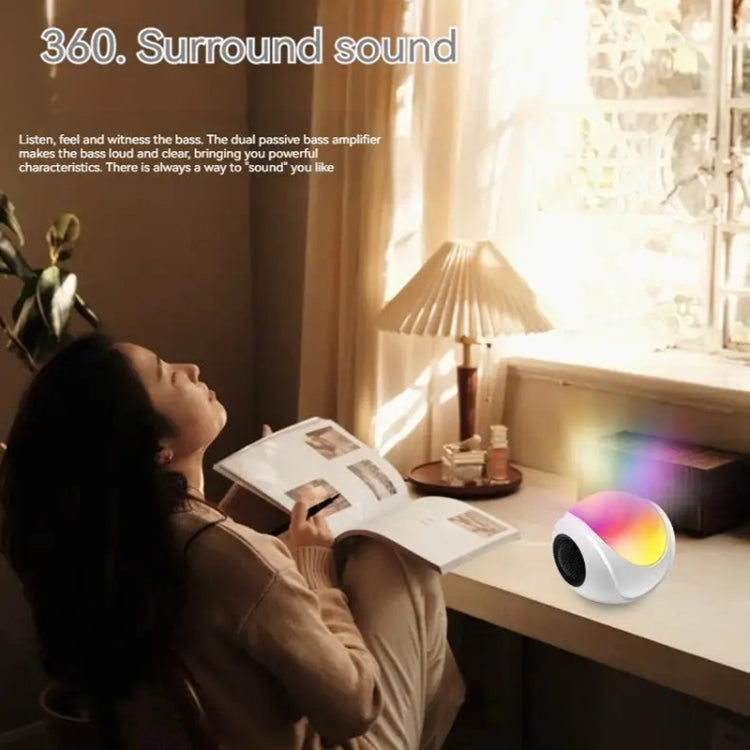 SY-688 TWS RGB Bunter Licht Mini-Karten Bluetooth-Lautsprecher, SY-688 Weiß