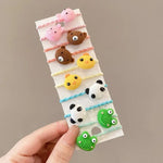 10er-Set hübsche Haarbänder für Kinder, kleine, unzerbrechliche Haarbänder, Blumen 1, Avocado, Obst und Gemüse, Blumen 2, bunte achtblättrige Blumen, rosa Bonbons, Frosch, Eiscreme, Wassermelone, transparente Gänseblümchen, cremefarbene...