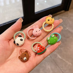 10er-Set hübsche Haarbänder für Kinder, kleine, unzerbrechliche Haarbänder, Blumen 1, Avocado, Obst und Gemüse, Blumen 2, bunte achtblättrige Blumen, rosa Bonbons, Frosch, Eiscreme, Wassermelone, transparente Gänseblümchen, cremefarbene...