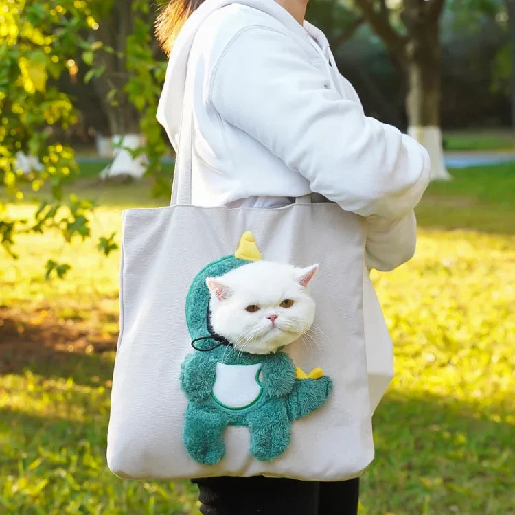 Haustiertasche, Umhängetasche, Katzentasche, kleine Hundetasche, erweiterbare Schultertasche, M, L