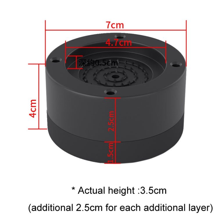 Waschmaschinenunterlage, rutschfest, erhöhend, fest, stoßdämpfende Fußpolster, Schwarz 3,5 cm, Schwarz 6 cm, Schwarz 8,5 cm