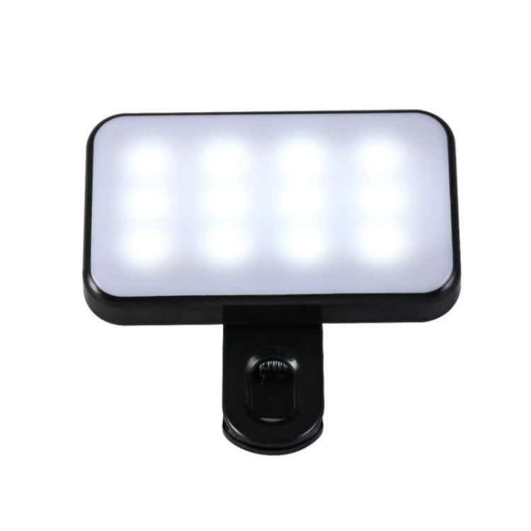 Selfie-Aufhelllicht Wiederaufladbar mit 3 Farbtemperaturen, Clip für Telefon, Laptop, Tablet Meeting, 24 LEDs