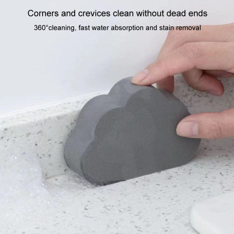 Wolkenartiger, absorbierender Schwammreiniger für Badezimmerwaschbecken, kalkvorbeugende Reinigungsbürste, Grau