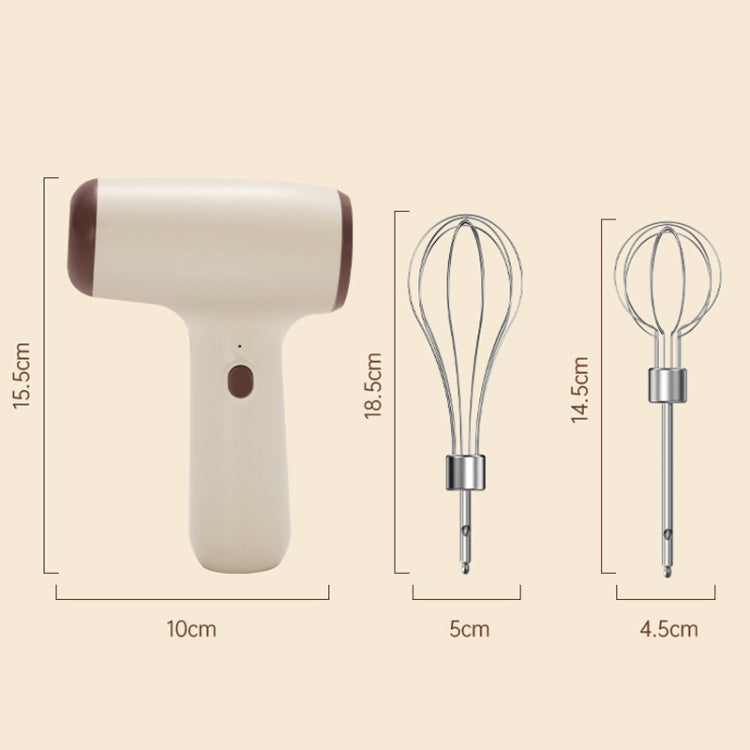 Drahtloser Mini-Hand-Multifunktions-Elektro-Rührmixer, Einzelstab Khaki, Einzelstab Beige, Doppelstab Khaki, Doppelstab Beige
