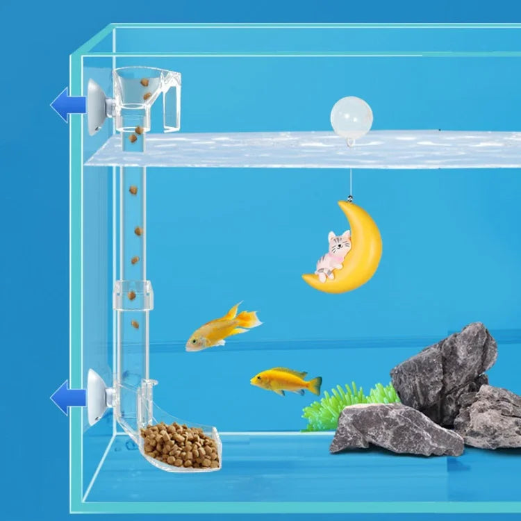 Futterrohr für Aquarien, Acryl-Futterrohr, Kleinfisch-Futterrohr, 13-18 cm, 20-32 cm