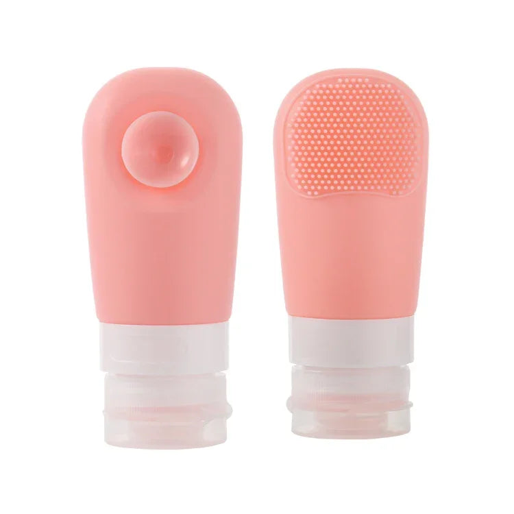 60-ml-Silikon-Saugnapfflasche mit Bürste, praktische Reise- und Aufbewahrungsflasche, blau, grün, pink
