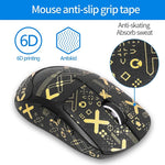 Für Logitech GPW 2. Generation Maus Anti-Rutsch-Aufkleber Schweiß absorbierende Paste, Weißdruck Halb umrandet, Schwarz-Golddruck Halb umrandet, Schwarzdruck Halb umrandet, Schwarzdruck Voll umrandet, Weißdruck Voll umrandet, Schwarz-Gold Voll umrandet