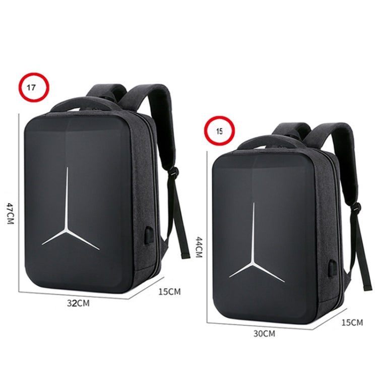 Multifunktionaler wasserdichter Business-Sport-Laptop-Rucksack mit USB-Anschluss, 15 Zoll, 17 Zoll