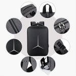 Multifunktionaler wasserdichter Business-Sport-Laptop-Rucksack mit USB-Anschluss, 15 Zoll, 17 Zoll