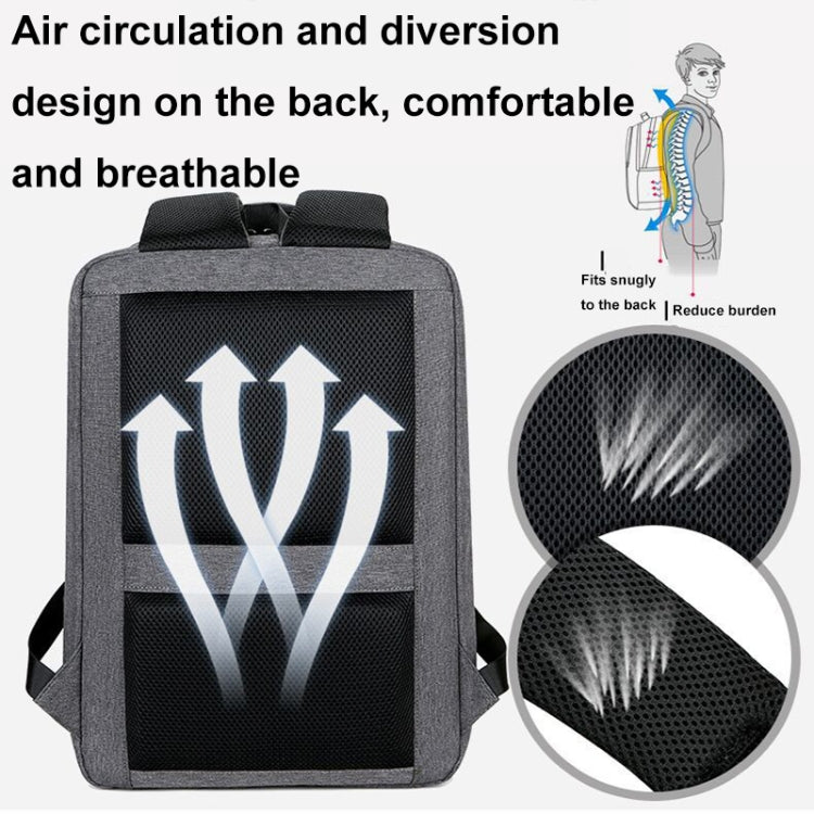Multifunktionaler wasserdichter Business-Sport-Laptop-Rucksack mit USB-Anschluss, 15 Zoll, 17 Zoll