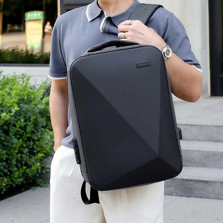 Großvolumiger Passwort-geschützter Diebstahlsicherer Laptop-Rucksack mit USB-Anschluss, 16 Zoll