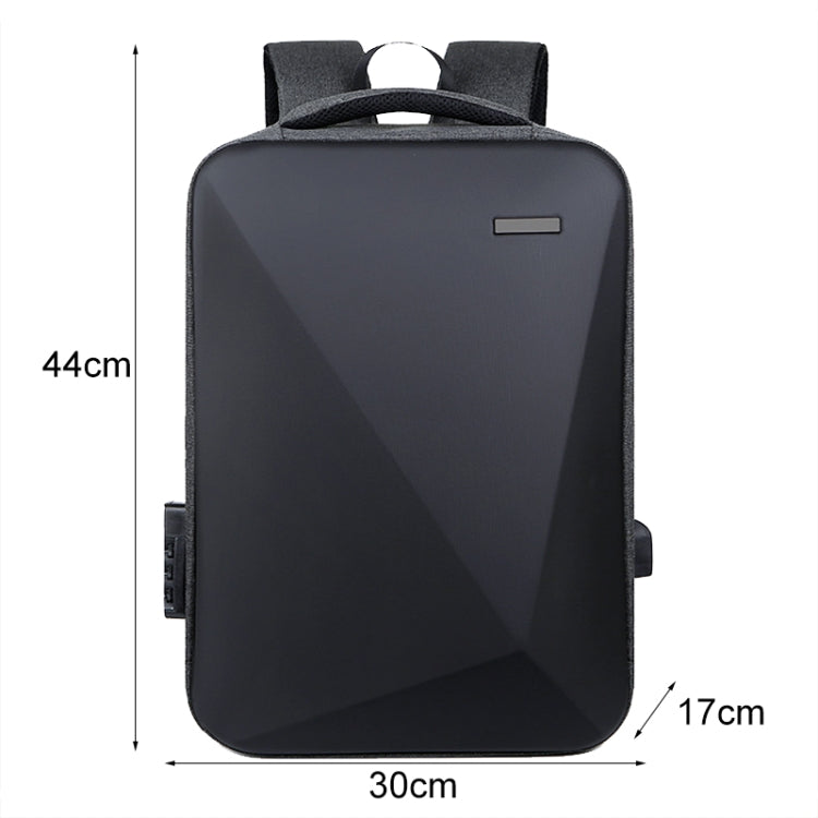 Großvolumiger Passwort-geschützter Diebstahlsicherer Laptop-Rucksack mit USB-Anschluss, 16 Zoll