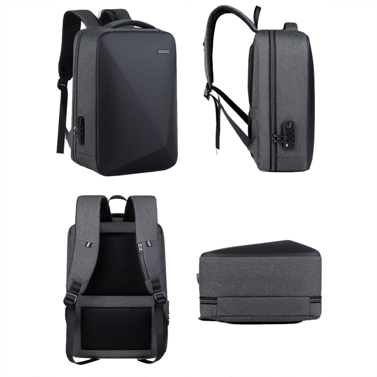 Großvolumiger Passwort-geschützter Diebstahlsicherer Laptop-Rucksack mit USB-Anschluss, 16 Zoll