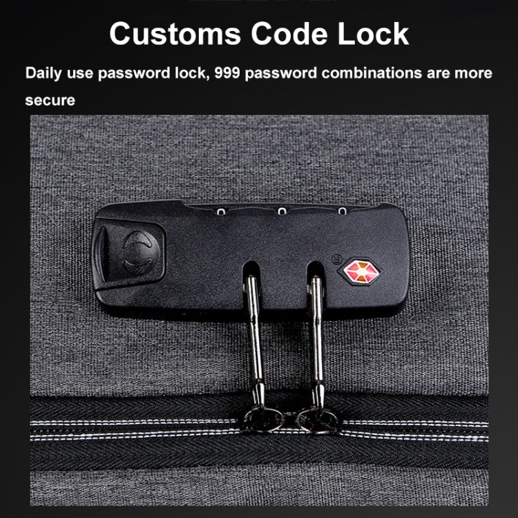 Großvolumiger Passwort-geschützter Diebstahlsicherer Laptop-Rucksack mit USB-Anschluss, 16 Zoll