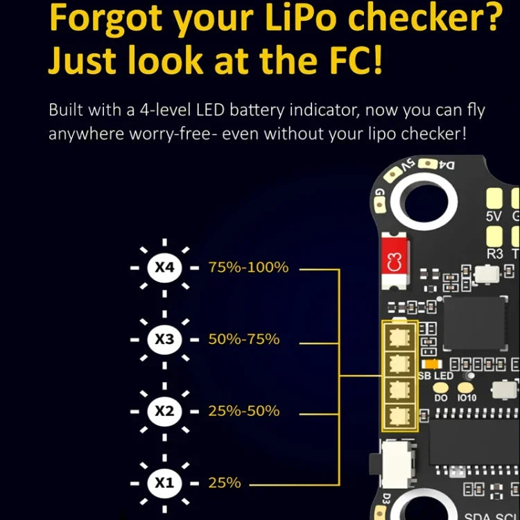 3-6S Lipo-Barometer für RC-Drohnen, SpeedyBee BLS 50A 4-in-1 ESC