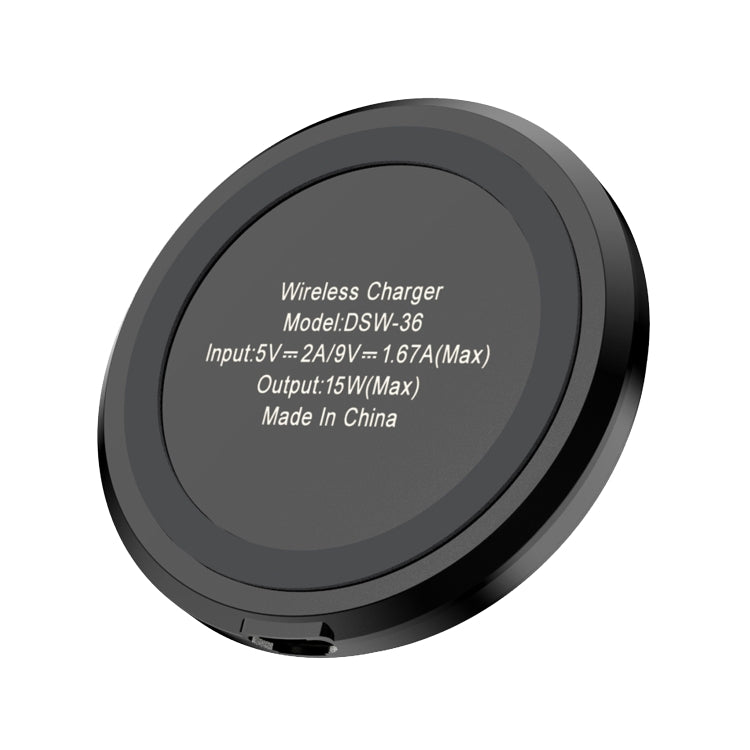 DSW-36B Mobiltelefon Kabelloses Ladegerät Mini 15W Schnellladung Type-C Rund QI, DSW-36B