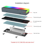 COOLMOON CM-M2A M.2 2280 SSD Kühler 5V ARGB Festplatten-Kühlkörper, CM-M2A