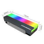 COOLMOON CM-M2A M.2 2280 SSD Kühler 5V ARGB Festplatten-Kühlkörper, CM-M2A