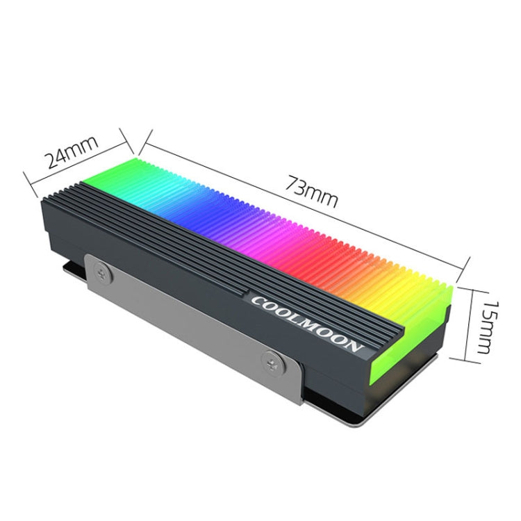 COOLMOON CM-M2A M.2 2280 SSD Kühler 5V ARGB Festplatten-Kühlkörper, CM-M2A
