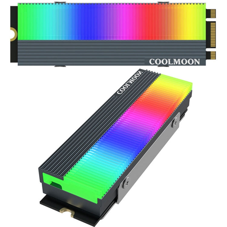 COOLMOON CM-M2A M.2 2280 SSD Kühler 5V ARGB Festplatten-Kühlkörper, CM-M2A
