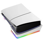 IPEGA PG-P5S021 RGB-Lichthost mit horizontalem Ständer und 4 USB-Hubs für Sony PS5 Slim, Weiß