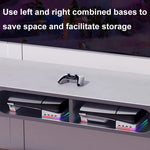 IPEGA PG-P5S021 RGB-Lichthost mit horizontalem Ständer und 4 USB-Hubs für Sony PS5 Slim, Weiß