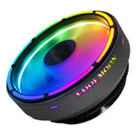 COOLMOON CPU-Kühler Desktop-Computer Automatischer Farbwechsel Multi-Plattform Leiser Kühlventilator, CM-BF-RGB