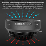 COOLMOON CPU-Kühler Desktop-Computer Automatischer Farbwechsel Multi-Plattform Leiser Kühlventilator, CM-BF-RGB