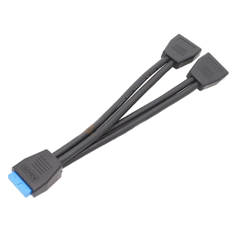 Computer-Motherboard 19-Pin USB3.0 Ein-zu-Zwei Verlängerungskabel, 21cm 19Pin